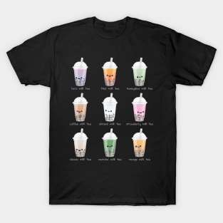 Boba Tea, Bubble Tea Menu T-Shirt